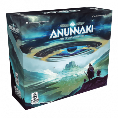 Anunnaki Götterdämmerung Brettspiel Verpackung Vorderseite Asmodee Spielgetuschel