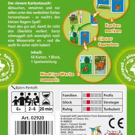 Biberbande Kartenspiel Verpackung Ruckseite Amigo Spielgetuschel Biberbande Kartenspiel Verpackung Rückseite Amigo Spielgetuschel