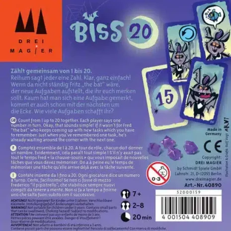Biss 20 Kartenspiel Verpackung Ruckseite Drei Magier Spielgetuschel Biss 20 Kartenspiel Verpackung Rückseite Drei Magier Spielgetuschel