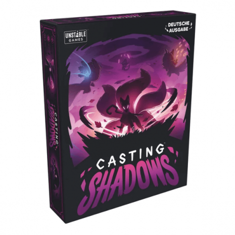Casting Shadows Kartenspiel Verpackung Vorderseite Asmodee Spielgetuschel