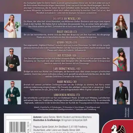 Deadly Dinner Todliches Versprechen Krimidinner Verpackung Ruckseite Pegasus Spielgetuschel Deadly Dinner Tödliches Versprechen Krimidinner Verpackung Rückseite Pegasus Spielgetuschel