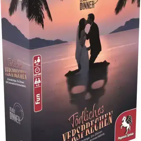 Deadly Dinner Tödliches Versprechen Krimidinner Verpackung Vorderseite Pegasus Spielgetuschel