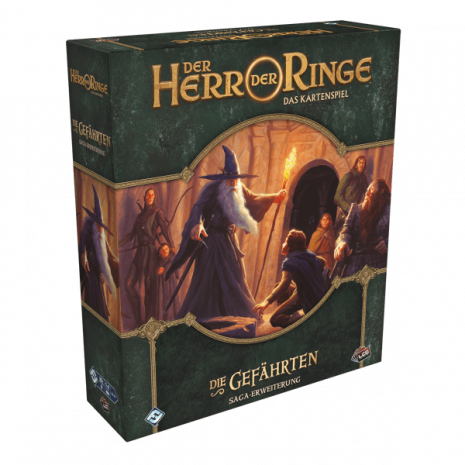 Der Herr der Ringe Das Kartenspiel Die Gefährten Erweiterung Verpackung Vorderseite Asmodee Spielgetuschel
