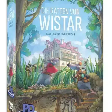 Die Ratten von Wistar Brettspiel Verpackung Vorderseite Spielgetuschel