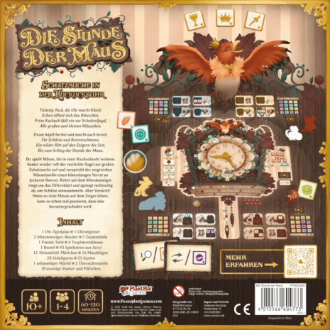 Die Stunde der Maus Brettspiel Verpackung Ruckseite Asmodee Spielgetuschel Die Stunde der Maus Brettspiel Verpackung Rückseite Asmodee Spielgetuschel