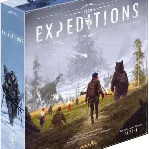 Expeditions Brettspiel Verpackung Vorderseite Feuerland Spielgetuschel