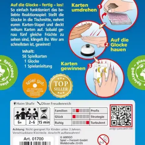 Halli Galli Familienspiel Verpackung Ruckseite Amigo Spielgetuschel Halli Galli Familienspiel Verpackung Rückseite Amigo Spielgetuschel