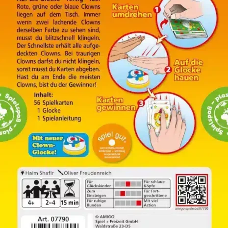 Halli Galli Junior Kinderspiel Verpackung Ruckseite Amigo Spielgetuschel Halli Galli Junior Kinderspiel Verpackung Rückseite Amigo Spielgetuschel