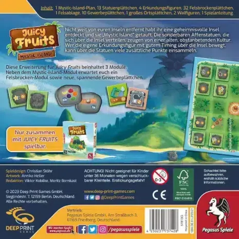 Juicy Fruits Brettspiel Mystic Island Erweiterung Verpackung Ruckseite Pegasus Spielgetuschel Juicy Fruits Brettspiel Mystic Island Erweiterung Verpackung Rückseite Pegasus Spielgetuschel