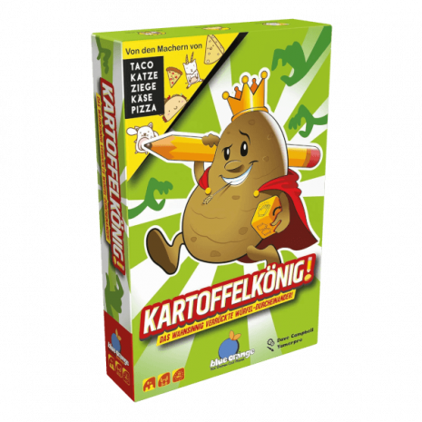 Kartoffelkönig! Partyspiel Verpackung Vorderseite Asmodee Spielgetuschel