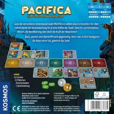 Pacifica Brettspiel Verpackung Ruckseite Kosmos Spielgetuschel Pacifica Brettspiel Verpackung Rückseite Kosmos Spielgetuschel