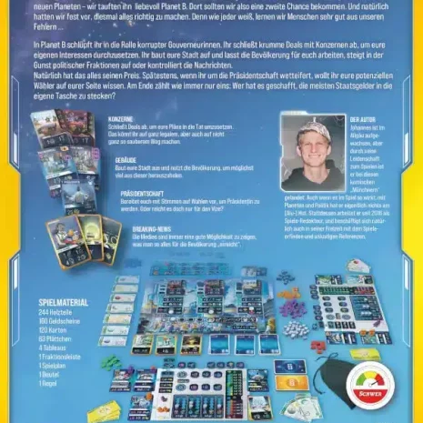 Planet B Brettspiel Verpackung Ruckseite Asmodee Spielgetuschel Planet B Brettspiel Verpackung Rückseite Asmodee Spielgetuschel