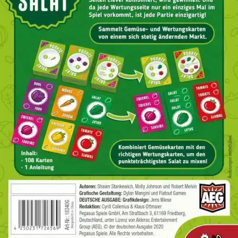 Punktesalat Kartenspiel Verpackung Ruckseite Pegasus Spielgetuschel Punktesalat Kartenspiel Verpackung Rückseite Pegasus Spielgetuschel