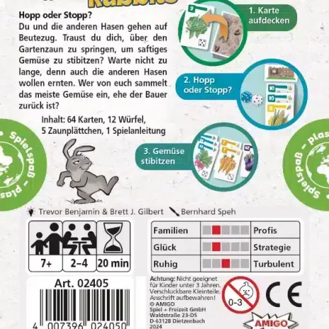 Snack Rabbits Wurfelspiel Verpackung Ruckseite Amigo Spielgetuschel Snack Rabbits Würfelspiel Verpackung Rückseite Amigo Spielgetuschel