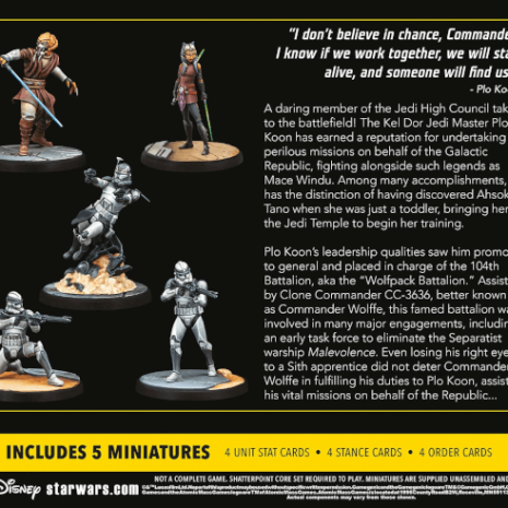 Star Wars Shatterpoint Lead by Example Squad Pack -Mit gutem Beispiel voran- Verpackung Ruckseite Asmodee Spielgetuschel Star Wars Shatterpoint Lead by Example Squad Pack (“Mit gutem Beispiel voran”) Verpackung Rückseite Asmodee Spielgetuschel