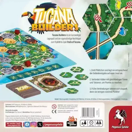 Tucana Builders Brettspiel Verpackung Ruckseite Pegasus Spielgetuschel Tucana Builders Brettspiel Verpackung Rückseite Pegasus Spielgetuschel
