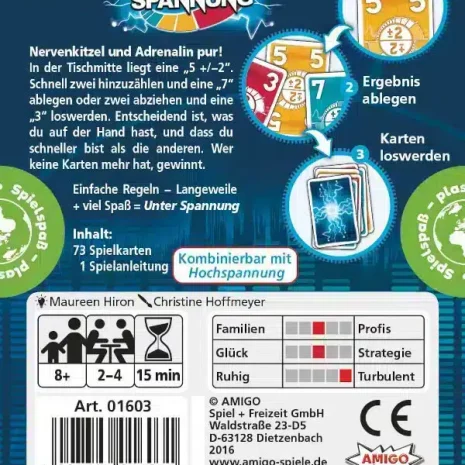 Unter Spannung Kartenspiel Verpackung Ruckseite Amigo Spielgetuschel Unter Spannung Kartenspiel Verpackung Rückseite Amigo Spielgetuschel
