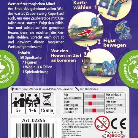 Zauberzwerg Kartenspiel Kinderspiel Verpackung Ruckseite Amigo Spielgetuschel Zauberzwerg Kartenspiel Kinderspiel Verpackung Rückseite Amigo Spielgetuschel