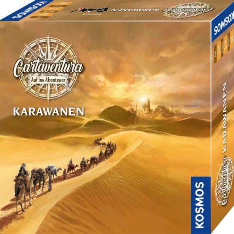 Cartaventura Kartenspiel Karawanen Verpackung Vorderseite Kosmos Spielgetuschel