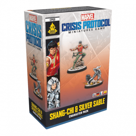 Marvel Crisis Protocol Tabletop Shang-Chi & Silver Sable Erweiterung Verpackung Vorderseite Asmodee Spielgetuschel.png