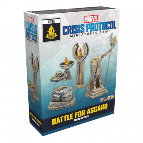 Marvel Crisis Protocol Tabletop Battle for Asgard Terrain Pack Verpackung Vorderseite Asmodee Spielgetuschel.png