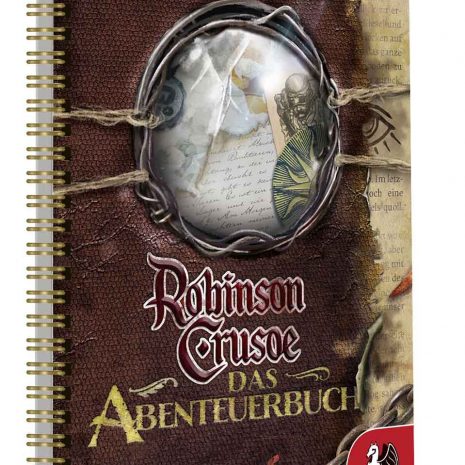 Robinson Crusoe Brettspiel Das Abenteuerbuch Erweiterung Vorderseite Pegasus Spielgetuschel.jpg