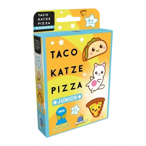 Taco Katze Pizza Junior Kartenspiel Verpackung Vorderseite Asmodee Spielgetuschel.webp