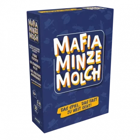 Mafia Minze Molch Partyspiel Verpackung Vorderseite Asmodee Spielgetuschel.webp