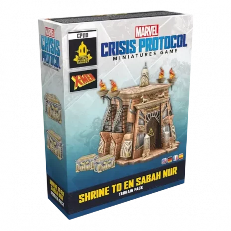 Marvel Crisis Protocol Tabletop Shrine to En Sabah Nur Terrain Pack Erweiterung Verpackung Vorderseite Asmodee Spielgetuschel.webp