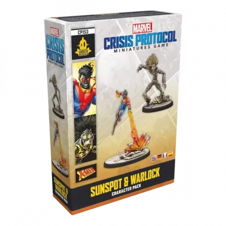 Marvel Crisis Protocol Tabletop Sunspot & Warlock Erweiterung Verpackung Vorderseite Asmodee Spielgetuschel.webp