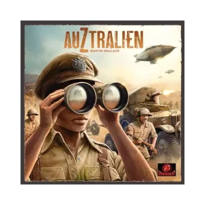 AuZtralien Brettspiel Verpackung Vorderseite Schwerkraft Spielgetuschel.webp
