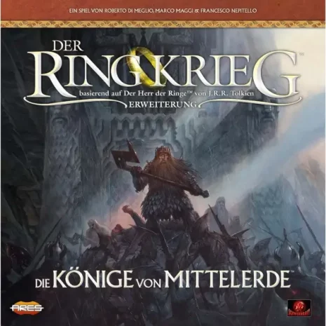 Der Ringkrieg Brettspiel Die Könige von Mittelerde Verpackung Vorderseite Schwerkraft Spielgetuschel.webp