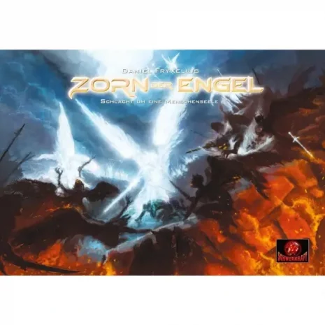 Zorn der Engel Brettspiel Verpackung Vorderseite Schwerkraft Spielgetuschel.webp