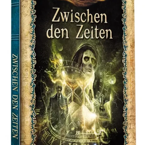 Cthulhu Rollenspiel Zwischen den Zeiten (Hardcover) Vorderseite Pegasus Spielgetuschel.webp