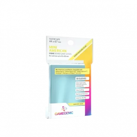 PRIME Mini American-Sized Sleeves Clear Gamegenic Spielgetuschel.webp