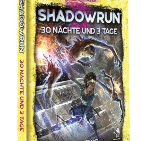 Shadowrun Rollenspiel 30 Nächte und 3 Tage (Hardcover) Vorderseite Spielgetuschel.webp