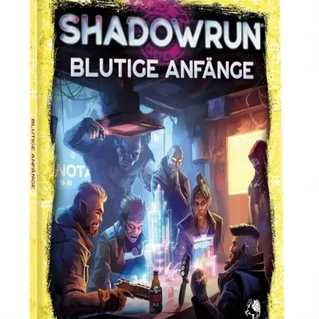 Shadowrun Rollenspiel Blutige Anfänge (Softcover) Vorderseite Asmodee Spielgetuschel.webp