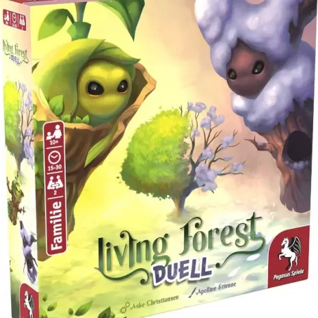 Living Forest Duell Brettspiel Verpackung Vorderseite Pegasus Spielgetuschel.webp
