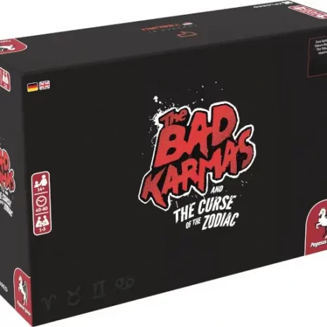 Teburu The Bad Karmas Brettspiel Verpackung Vorderseite Pegasus Spielgetuschel.webp