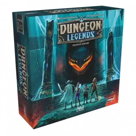 Dungeon Legends Brettspiel Verpackung Vorderseite Asmodee Spielgetuschel.webp
