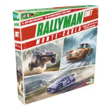 Rallyman Dirt Monte Carlo Erweiterung Verpackung Vorderseite Joekas World Spielgetuschel.webp