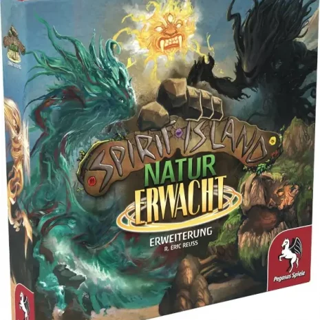 Spirit Island Brettspiel Natur Erwacht Erweiterung Verpackung Vorderseite Pegasus Spielgetuschel.webp