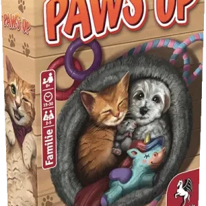 Paws Up – Vorderseite der Spielverpackung mit Cover-Illustration