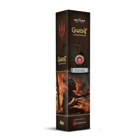  Verpackung der Gwent Neoprenmatte – Monsters Edition mit Logo und Design-Elementen