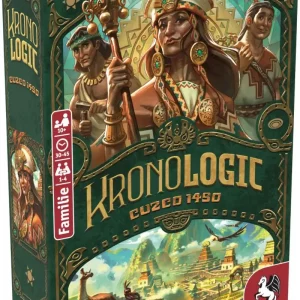 Vorderseite der Spielschachtel von Kronologic – Cuzco 1450 Deduktionsspiel