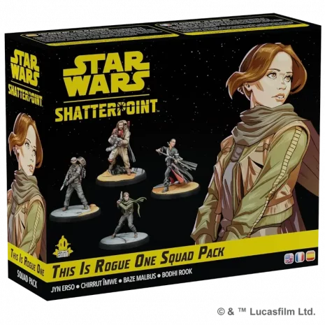 Verpackung der Erweiterung Star Wars: Shatterpoint – Rogue One Squad Pack (Vorderseite)