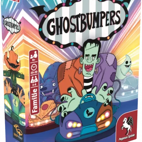 Vorderseite der Box Ghostbumpers mit Monster-Stichspielmotiv