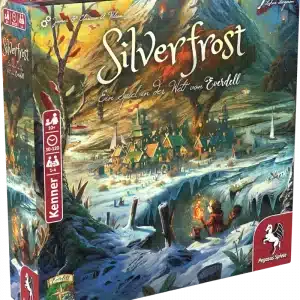 Vorderseite der Box Silverfrost – Everdell Winterabenteuer