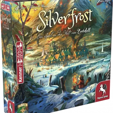Vorderseite der Box Silverfrost – Everdell Winterabenteuer
