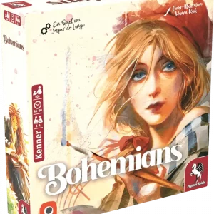Vorderseite der Bohemians Box – Deckbuilding Spiel im Paris der Belle Époque